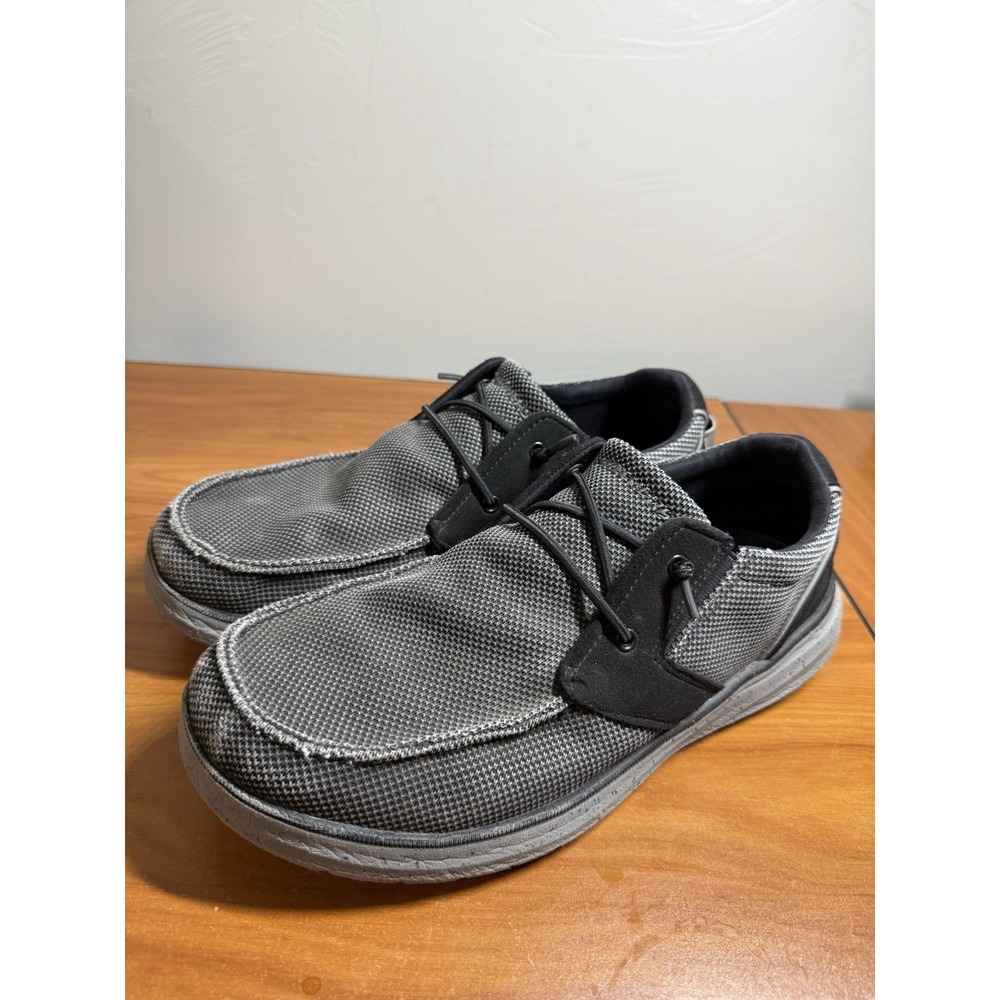 Skechers Men's Morelo Pastrano Slip-On Loafer Canvas 210502 Black Grey Size 10